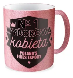 kubek-brokatowy-rozowy-prezent-dzien-kobiet-zony-niej-nr-1-kobieta-wyborowa