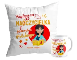 zestaw-poduszka-kubek-nauczycielka-polskiego
