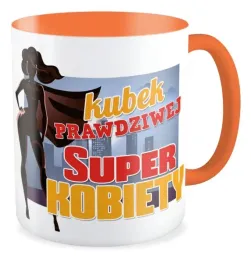 kubek-pomaranczowy-prezent-super-kobieta-dziewczyna-szkola-dzien-kobiet