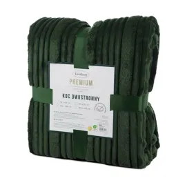 gruby-dwustronny-koc-nina-efekt-3d-200x220-cm-zielony-cieply-miekki-narzuta