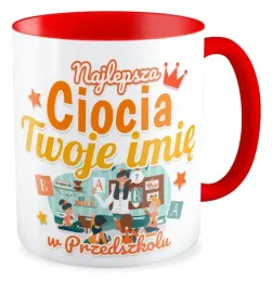 kubek-czerwony-przedszkole-ciocia-twoje-imie