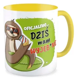 kubek-zolty-prezent-leniwiec-dzis-mam-zabawny-smieszny-dla-niego-dla-niej