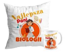 zestaw-poduszka-kubek-nauczycielka-biologii