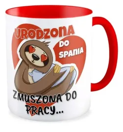 kubek-czerwony-prezent-leniwiec-urodzona-do-spania-zabawny-dla-niej