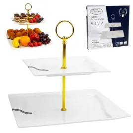 patera-porcelanowa-dwa-poziomy-biel-zloto-viva-fest-istalia-ciasto-owoce