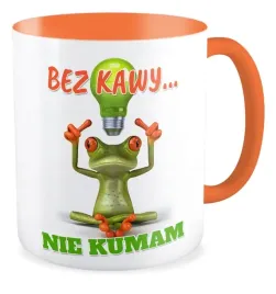 kubek-pomaranczowy-prezent-zaba-bez-kawy-nie-kumam