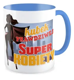 kubek-niebieski-prezent-super-kobieta-dziewczyna-szkola-dzien-kobiet-niej