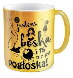 kubek-zloty-jestem-boska-prezent-dziewczyny