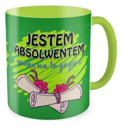 kubek-zielony-prezent-absolwent-jestem-absolwentem-zakonczenie-szkoly