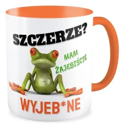 kubek-pomaranczowy-zaba-mam-zajebiscie-wyjeb-ne