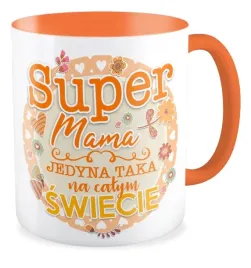 kubek-pomaranczowy-prezent-dla-mamy-super-mama-jedyna-dzien-matki-dla-niej