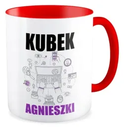 kubek-czerwony-prezent-praca-biuro-twoje-imie