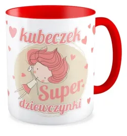 kubek-czerwony-super-dziewczynka-dzien-kobiet-dziewczyna-szkola-prezent