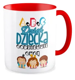 kubek-czerwony-prezent-na-dzien-dziecka-szkola