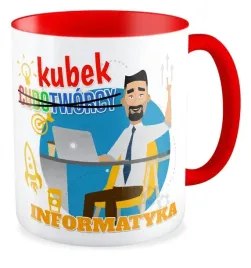 kubek-czerwony-prezent-informatyk-kubek-cudotworcy