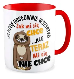 kubek-czerwony-prezent-leniwiec-ale-teraz-mi-sie-nie-chce