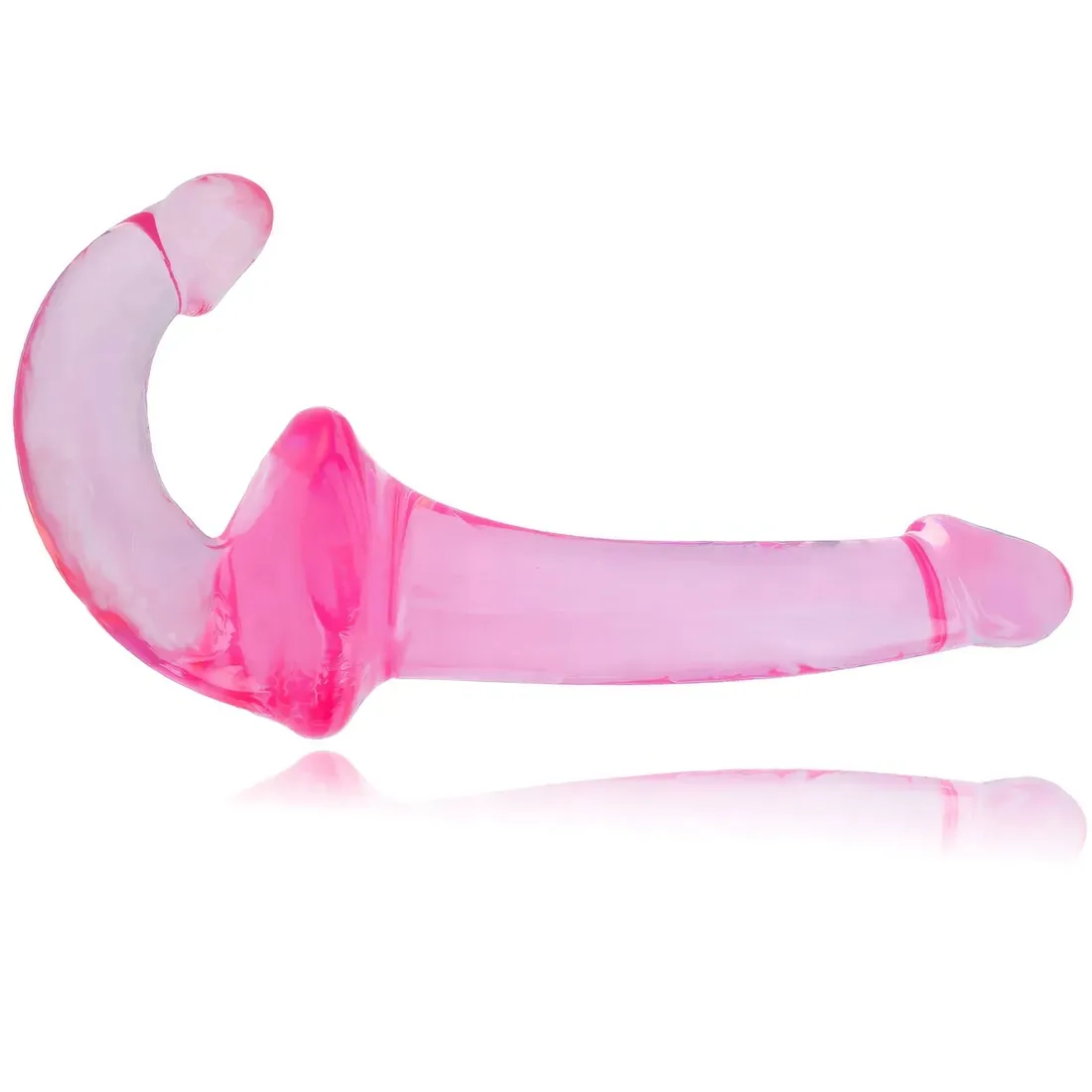 samonosny-strap-on-podwojny-penis-dildo-zelowy-gleboka-penetracja-sex