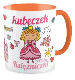 kubek-pomaranczowy-ksiezniczka-dziewczynka-dzien-kobiet-dziewczyna-szkola
