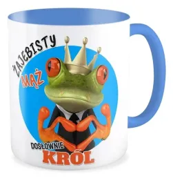 kubek-niebieski-prezent-walentynki-zajebisty-maz-krol-upominek-niego-zaba