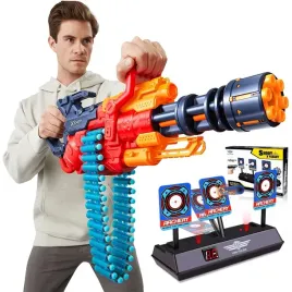 x-shot-minigun-crusher-czerwony-na-strzalki-karabin-elektroniczna-tarcza