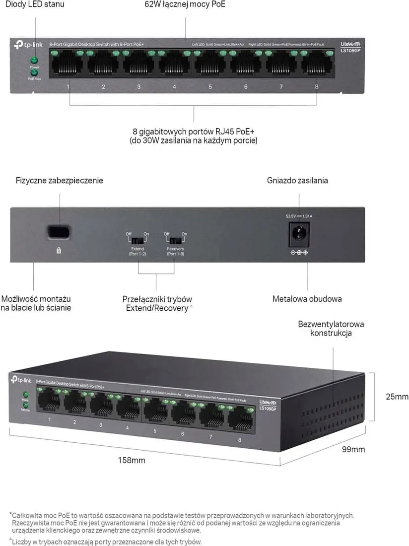 switch-tp-link-ls108gp-stan-nowy