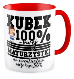 kubek-czerwony-prezent-matura-100percent-owej-maturzystki-egzamin-liceum