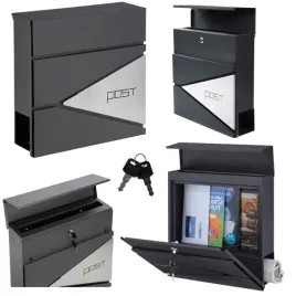 duza-skrzynka-pocztowa-na-listy-gazety-antracytowa-napis-post-37x37x105-cm