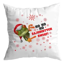 poduszka-prezent-zaba-ho-ho-ho-zajebiste-swieta