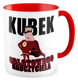 kubek-czerwony-prezent-dla-nauczyciela-duzo-wzorow