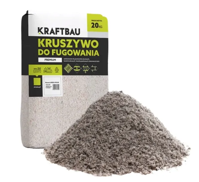 Mączka granitowa do zasypki kostki brukowej fuga piasek szary 0-2mm 20kg