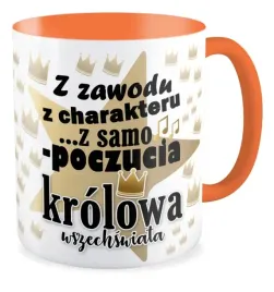 kubek-pomaranczowy-prezent-krolowa-wszechswiata-szkola-kobieta-dzien-kobiet