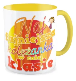 kubek-zolty-najfajniejsza-kolezanka-dzien-kobiet-dziewczynka-szkola-prezent