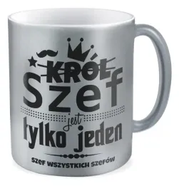 kubek-srebrny-krol-szef-jest-tylko-jeden-prezent