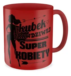 kubek-czerwony-super-kobiety-dziewczyny-prezent