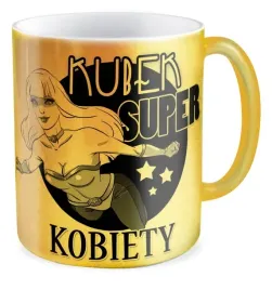 kubek-zloty-super-kobieta-prezent-dziewczyny