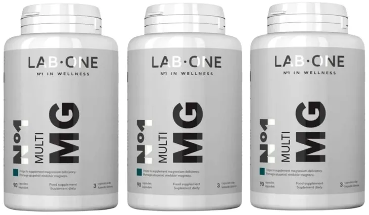 Lab One N°1 Multi MG magnez w kilku postaciach B6 Cytrynian magnezu Skurcze