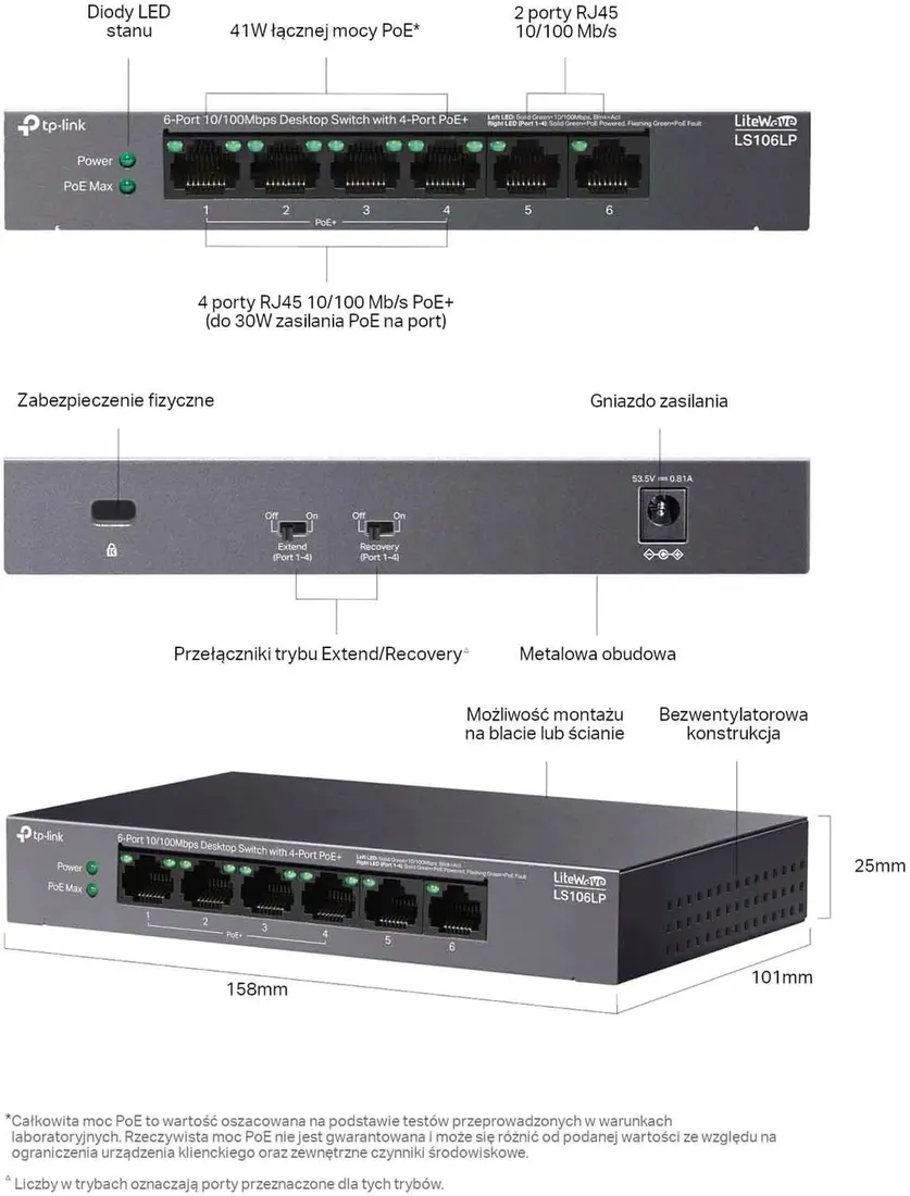 switch-tp-link-ls106lp-stan-nowy