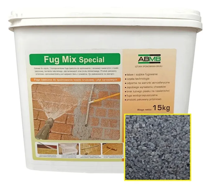 Fuga żywiczna do kostki brukowej 15kg ABMB fug mix special GRAFITOWY
