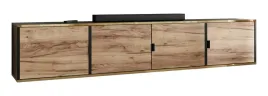 szafka-rtv-luna-4-z-frontami-czarny-dab-craft-zloty-ze-zlota-okleina