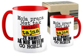 kubek-czerwony-prezent-praca-biuro-galeria-wzorow