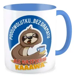 kubek-niebieski-prezent-leniwiec-powolutku-bez-dramatuale-najpierw-kawa