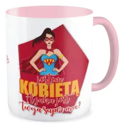 kubek-rozowy-prezent-jestem-kobieta-dziewczyna-szkola-dzien-kobiet
