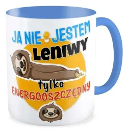kubek-niebieski-prezent-leniwiec-nie-jestem-leniwytylko-energooszczedny