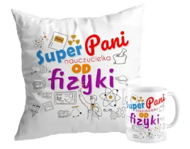 zestaw-poduszka-kubek-super-nauczycielka-fizyki