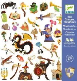 djeco-metaliczne-naklejki-rycerze-i-zamki