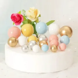 topper-na-tort-kule-kulki-na-piku-rozowe-dekoracja-na-druciku-kulka-roz
