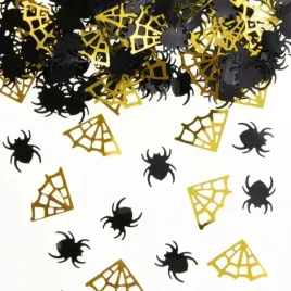 konfetti-halloween-pajaki-i-pajeczyny-zloto-czarne-15g-andrzejki