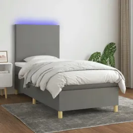 vidaxl-lozko-kontynentalne-z-materacem-ciemnoszara-tkanina-100x200cm
