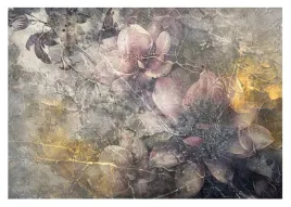 fototapeta-do-salonu-struktura-wieczorna-flora-tajemniczy-urok-kwiatow