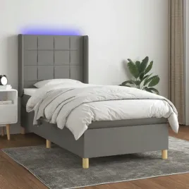 vidaxl-lozko-kontynentalne-z-materacem-ciemnoszara-tkanina-90x200-cm